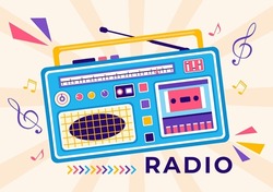 Radio Vector Illustration Musical Instrument Used 2435330981
