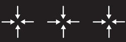 Inward Arrow Icon Vector Four Arrows 2471073931