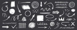Arrow Line Chalk Hand Drawn Brush 2475486231
