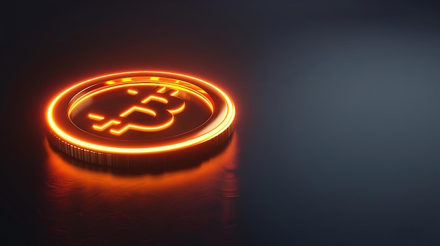 Bitcoin cash logo with token on dark background 3D render Crypto | Premium AI-generated image