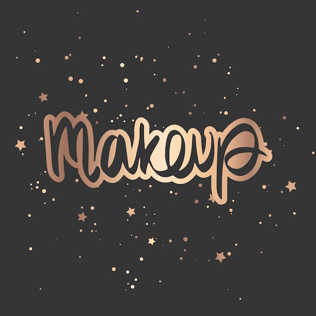 Premium Vector |  hand drawn lettering phrase. Modern golden brush calligraphy