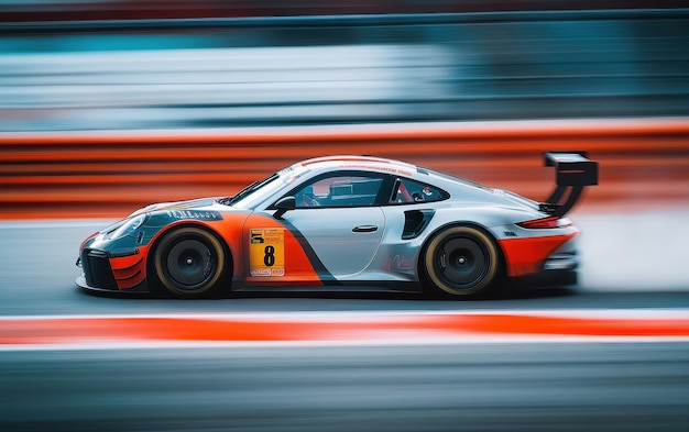 Speedy Race Car Taking Sharp Turn | Premium AI-generated image